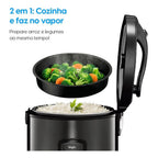 Elgin Visio Glass Panela de Arroz Elétrica 5 Xícaras 400W Tampa de Vidro Função Vapor