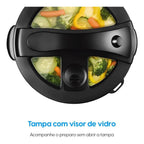 Elgin Visio Glass Panela de Arroz Elétrica 5 Xícaras 400W Tampa de Vidro Função Vapor