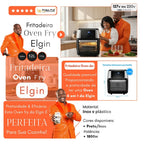 Fritadeira Oven Fry 4 em 1 Elgin Display Digital 12 Litros 1800W + Brinde Jogo Americano