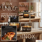 Fritadeira Oven Fry 4 em 1 Elgin Display Digital 12 Litros 1800W + Brinde Jogo Americano