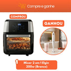 Fritadeira Oven Fry 4 em 1 Elgin Display Digital 12 Litros 1800W + Mixer de Mão Elgin 2 em 1