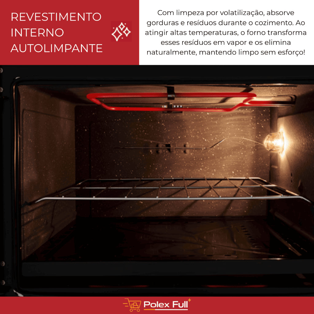Forno de Bancada Elétrico - Fischer Grill - 44L - Branco - Autolimpante - 50 à 320ºC