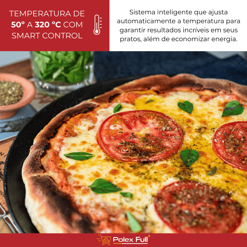 Forno de Bancada Elétrico - Fischer Grill - 44L - Branco - Autolimpante - 50 à 320ºC