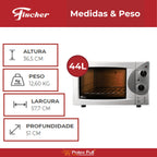 Forno de Bancada Elétrico - Fischer Grill - 44L - Branco - Autolimpante - 50 à 320ºC