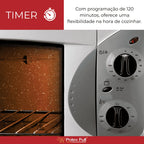 Forno de Bancada Elétrico - Fischer Grill - 44L - Branco - Autolimpante - 50 à 320ºC