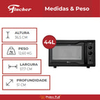 Forno Elétrico De Bancada - Fischer Pop Grill - 44 litros- 1775w - Preto