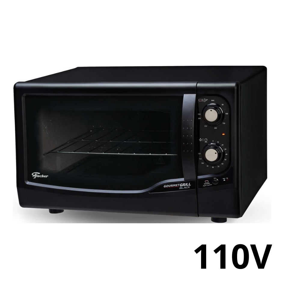 Forno Elétrico Fischer Gourmet Grill 44L Preto Bancada com Dourador e Timer