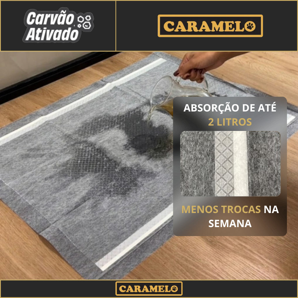 Tapete Higiênico Super Premium Com Carvão Ativado - Black - Anti Odor - Caramelo