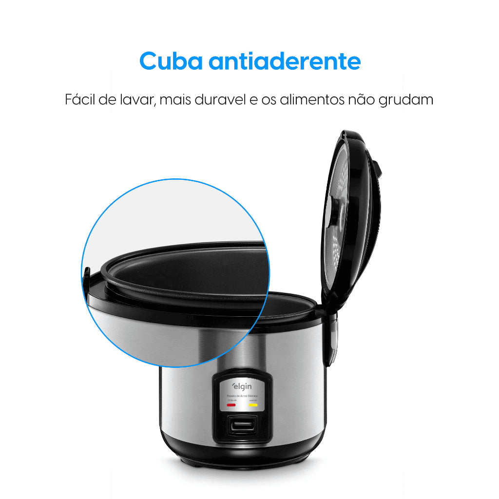 Panela De Arroz Elétrica Inox Elgin 5 Xícaras - 400w