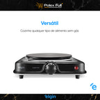 Fogão elétrico de mesa 1 Boca 1.000 watts - Cook For You Elgin