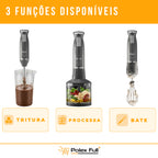Mixer 3 Em 1 600w Power Inox  Elgin Lunar - Batedor Processador