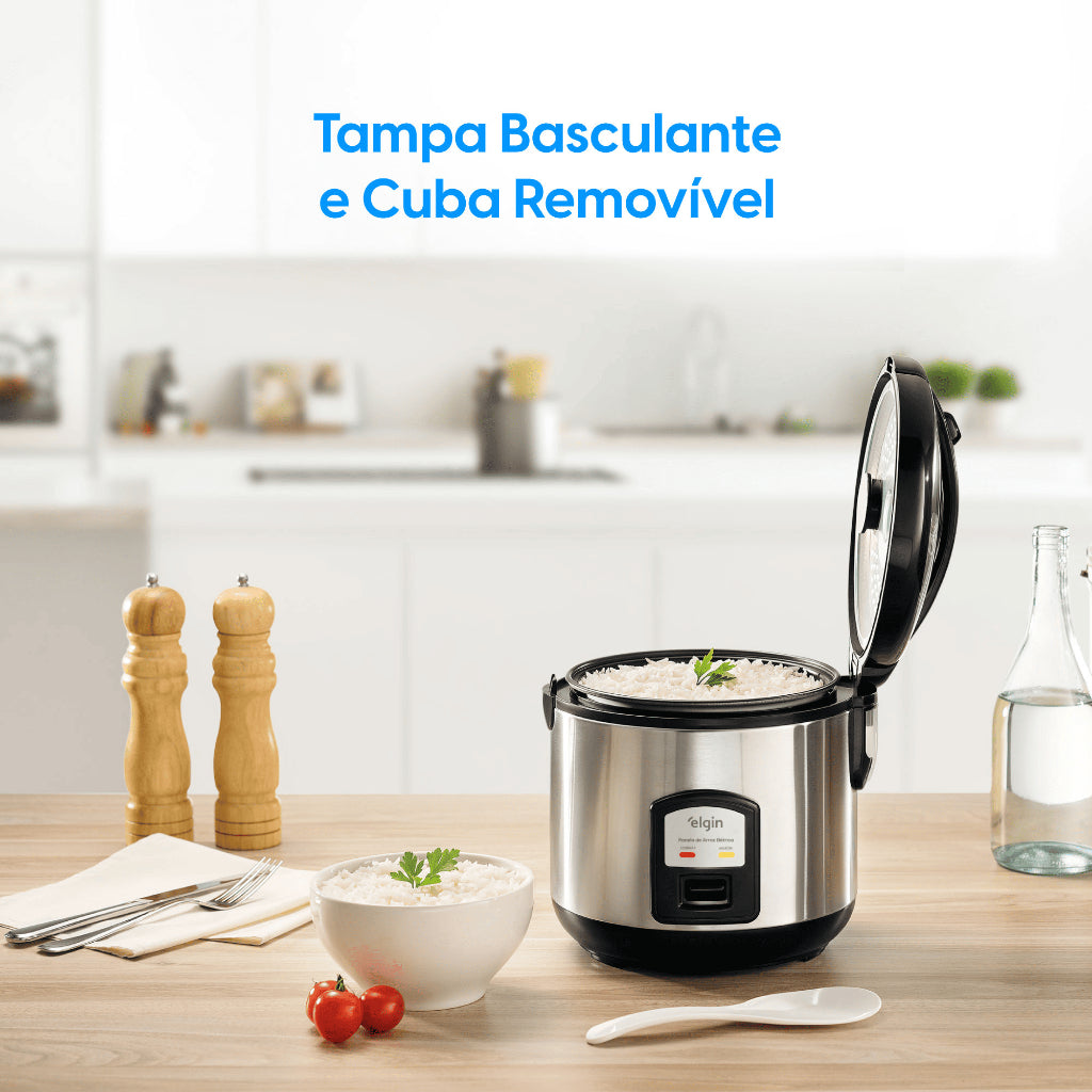 Panela De Arroz Elétrica Inox Elgin 5 Xícaras - 400w