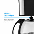Cafeteira Elétrica Elgin Essential 19 Xícaras 600w Jarra De Vidro