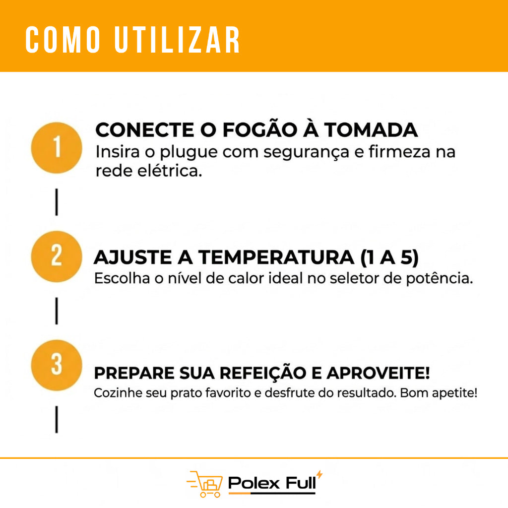 Fogão elétrico de mesa 2 bocas 2.000 watts - Cook For Two Elgin