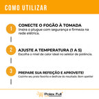 Fogão elétrico de mesa 2 bocas 2.000 watts - Cook For Two Elgin