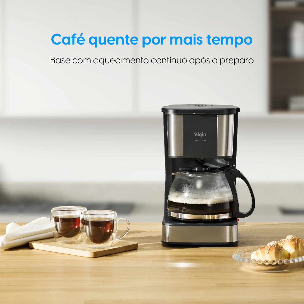 Cafeteira Elétrica Elgin Essential 19 Xícaras 600w Jarra De Vidro