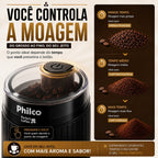 Moedor de Café Philco Perfect Coffee 190W - Prático Café em Fresco Moer Grãos