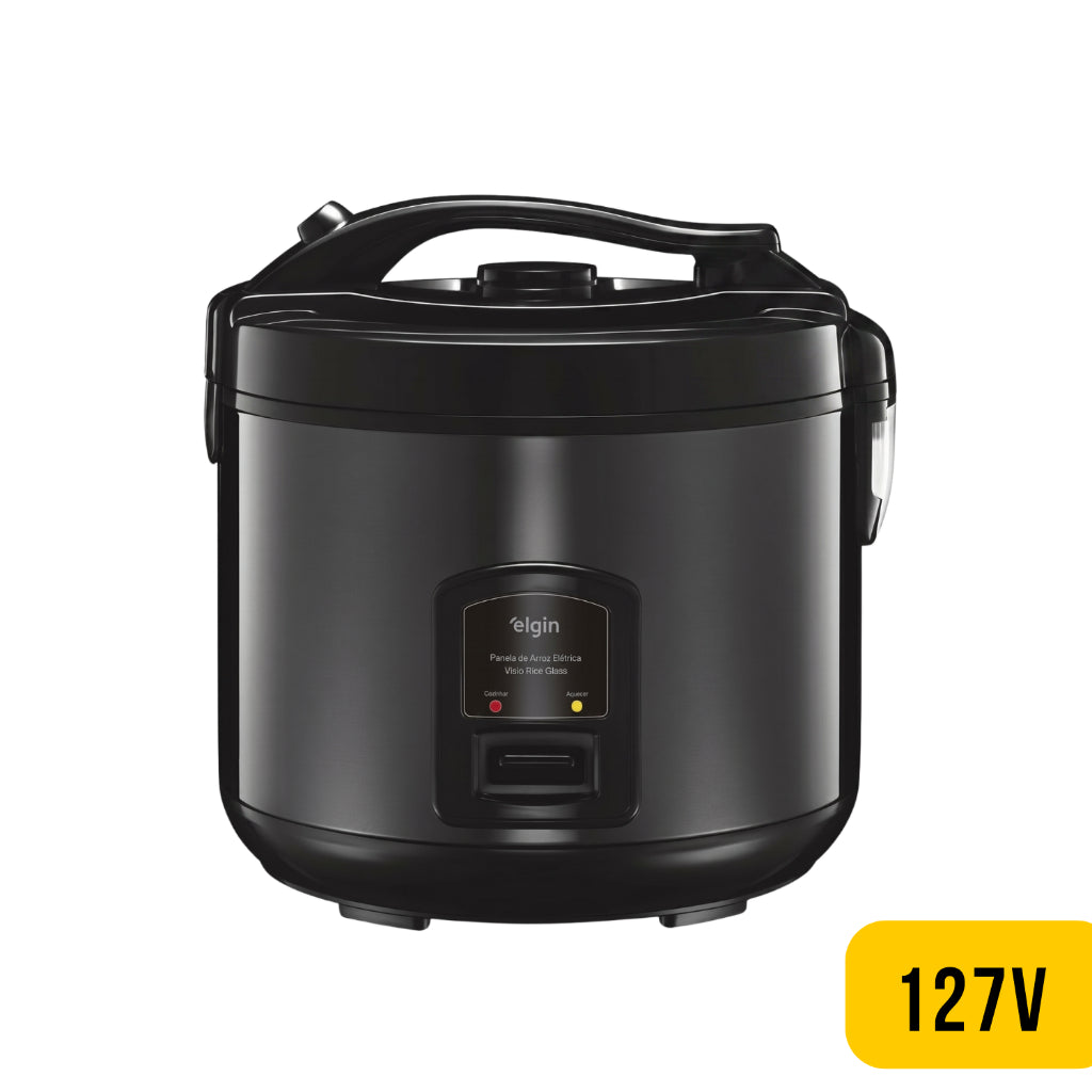 Panela De Arroz Elétrica 127v Elgin Visio Glass 10 Xícaras