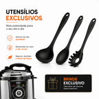 Panela De Pressão Elétrica Elgin 4l Inox + Brinde Utensílios