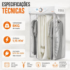 Secadora de Roupas de Parede 8Kg Super Ciclo Branca Fischer