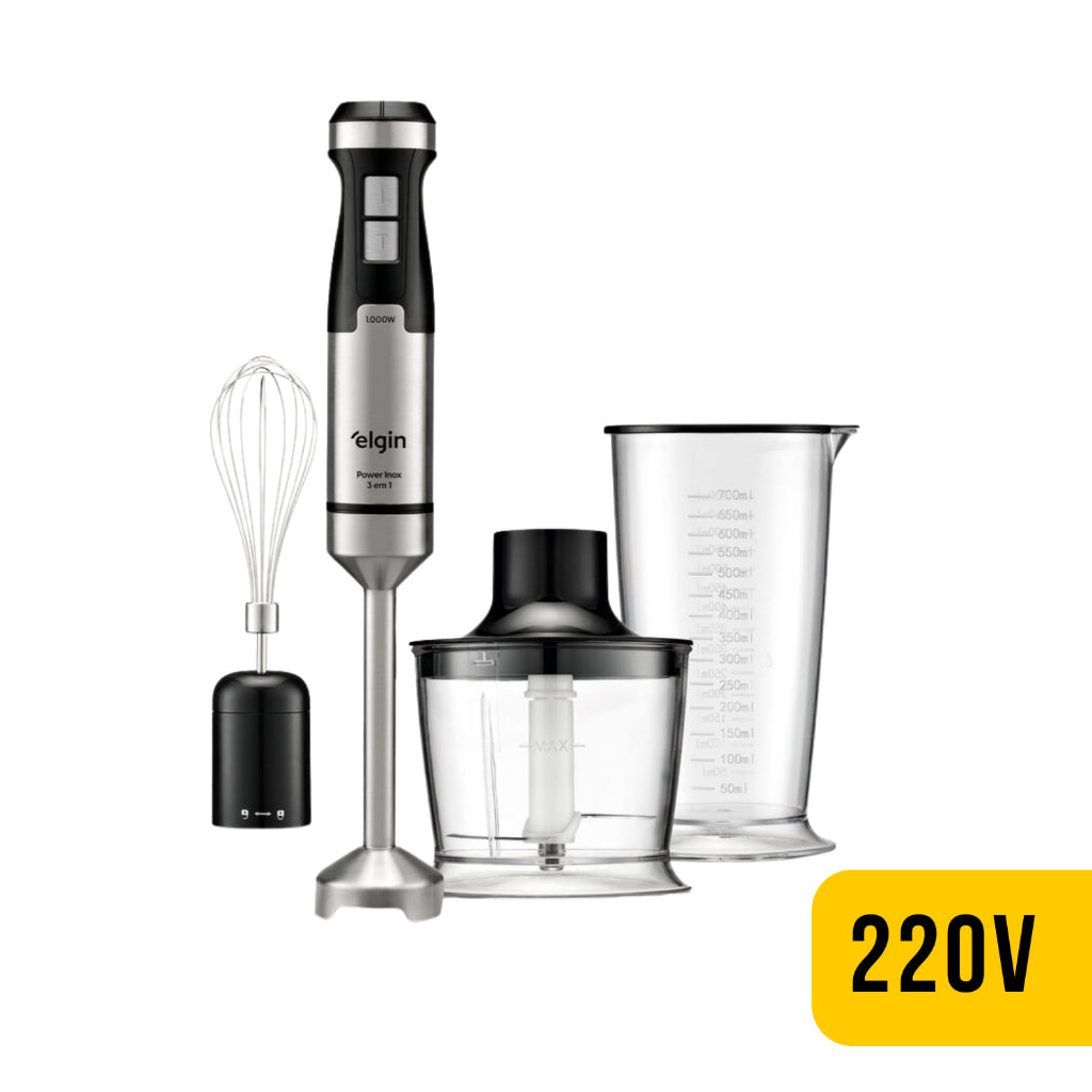 Mixer 1000W 3 em 1 Elgin Power Inox - Batedor Processador