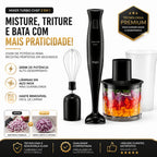 Mixer Power Turbo Chef Processador 3 em 1 200W Elgin