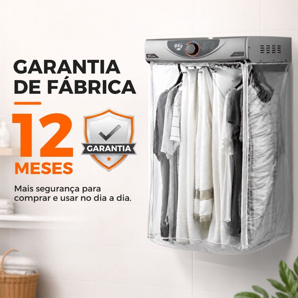 Secadora de Roupas de Parede 8Kg Super Ciclo Silver Fischer