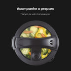 Panela De Arroz Elétrica 127v Elgin Visio Glass 10 Xícaras