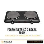 Fogão elétrico de mesa 2 bocas 2.000 watts - Cook For Two Elgin