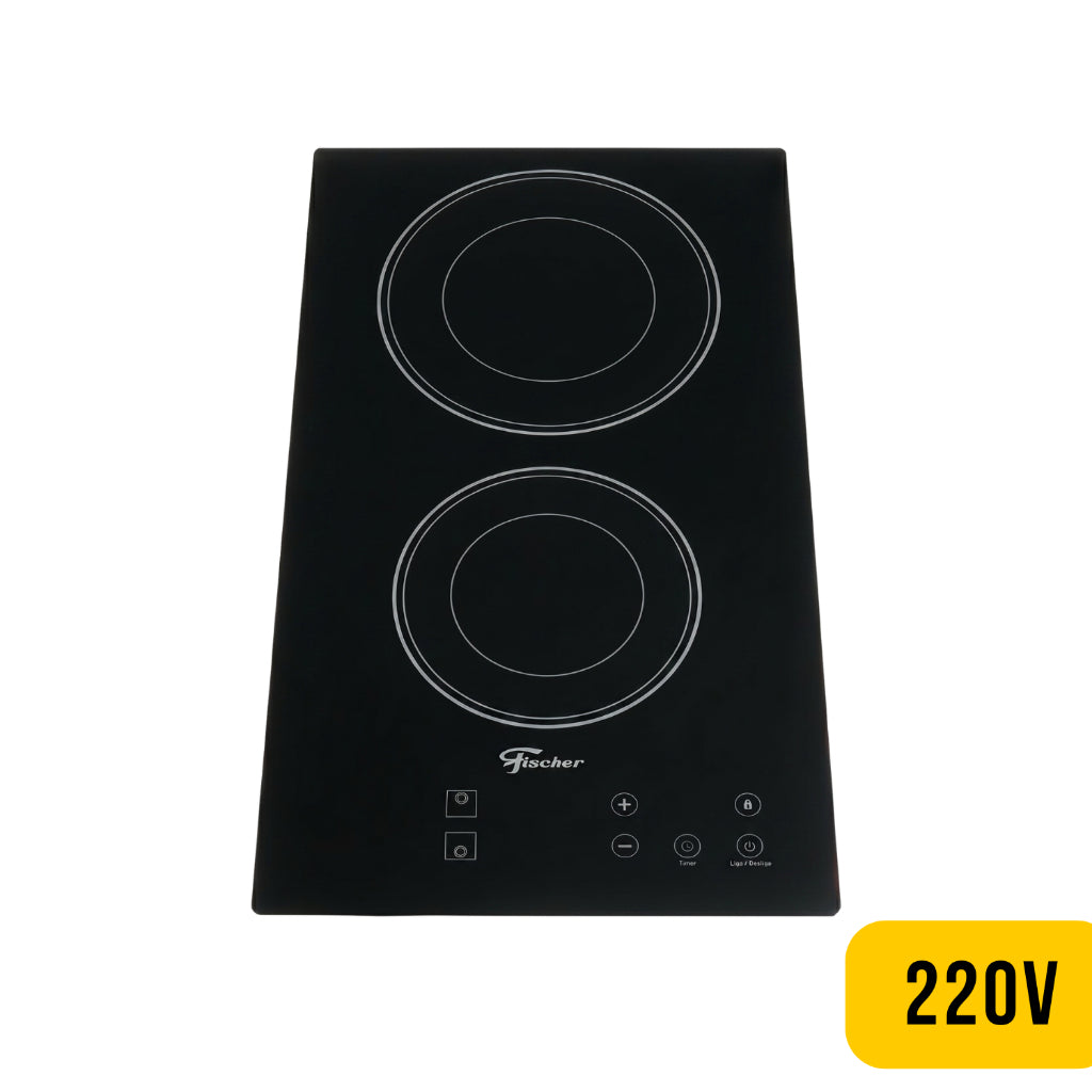 Cooktop Elétrico Fischer 2 Bocas com Touch Screen Vitrocerâmica
