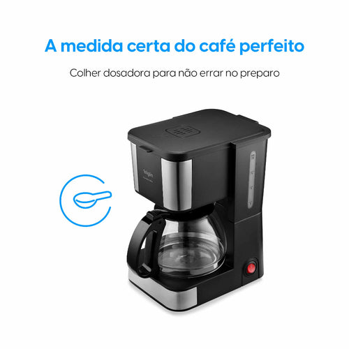 Cafeteira Elétrica Elgin Essential 19 Xícaras 600w Jarra De Vidro