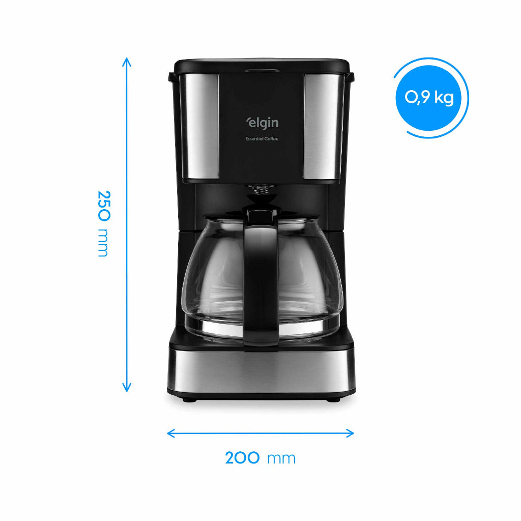 Cafeteira Elétrica Elgin Essential 19 Xícaras 600w Jarra De Vidro