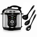 Panela De Pressão Elétrica Elgin 4l Inox + Brinde Utensílios