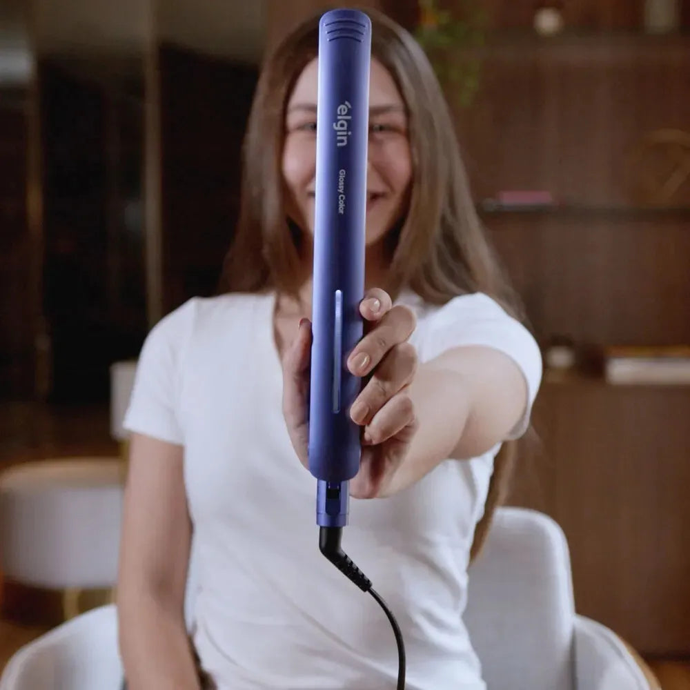 Prancha De Cabelo Glossy Color Elgin Cor Lilás 50W Bivolt