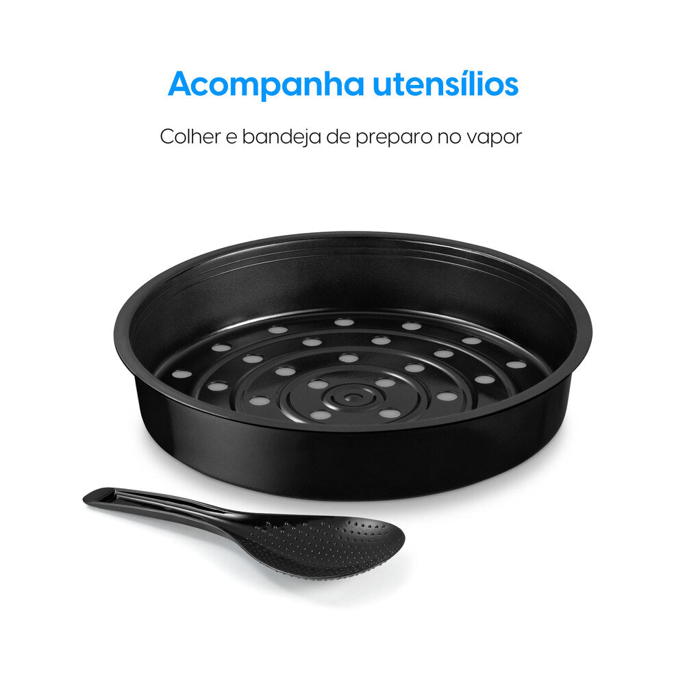 Panela De Arroz Elétrica 127v Elgin Visio Glass 10 Xícaras