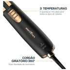 Escova Rotativa Ber21pd Preto E Dourado Bivolt