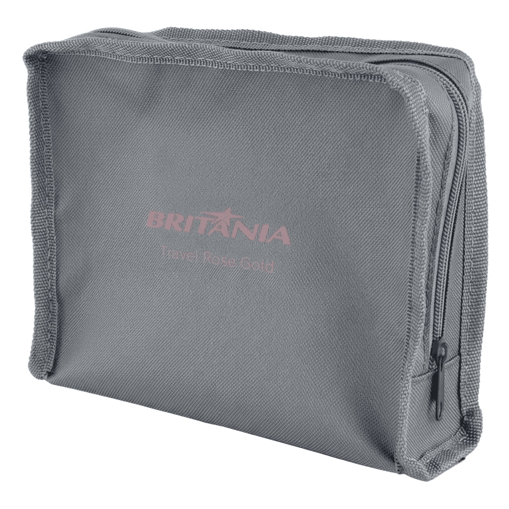 Kit Travel Shine Britania Rose Gold Compacto P/ Viagens Secador + Prancha Rosa - Bivolt