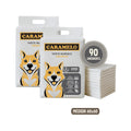 Tapetes Higiênicos Com Carvão Ativado 90 unidades Tamanho 80x60 para Cachorros - Caramelo