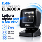 Leitor De Código De Barras Fixo Elgin El8600ia 8m/s Cor Preto