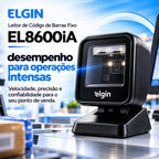 Leitor De Código De Barras Fixo Elgin El8600ia 8m/s Cor Preto