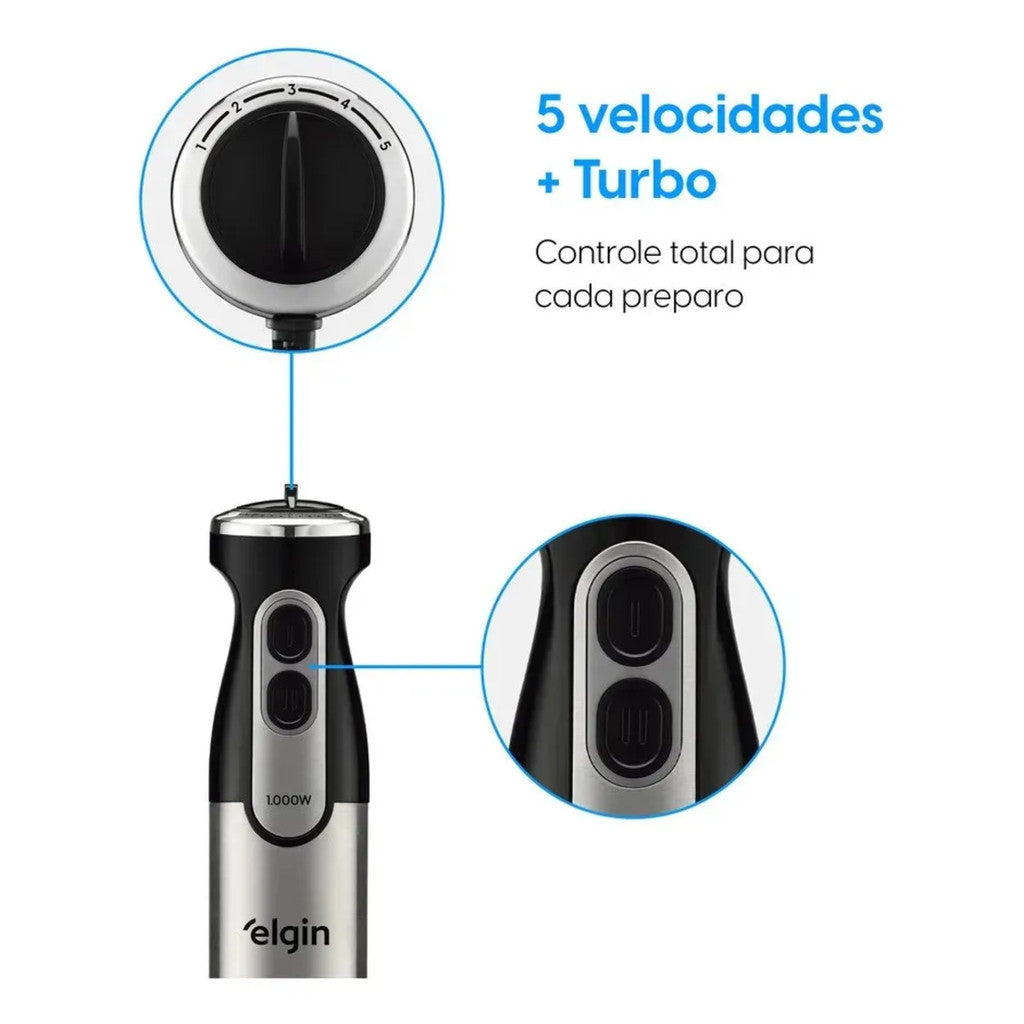 Mixer Master Mix 5 Em 1 Elgin 1.000w 110v 5 Funções Prateado