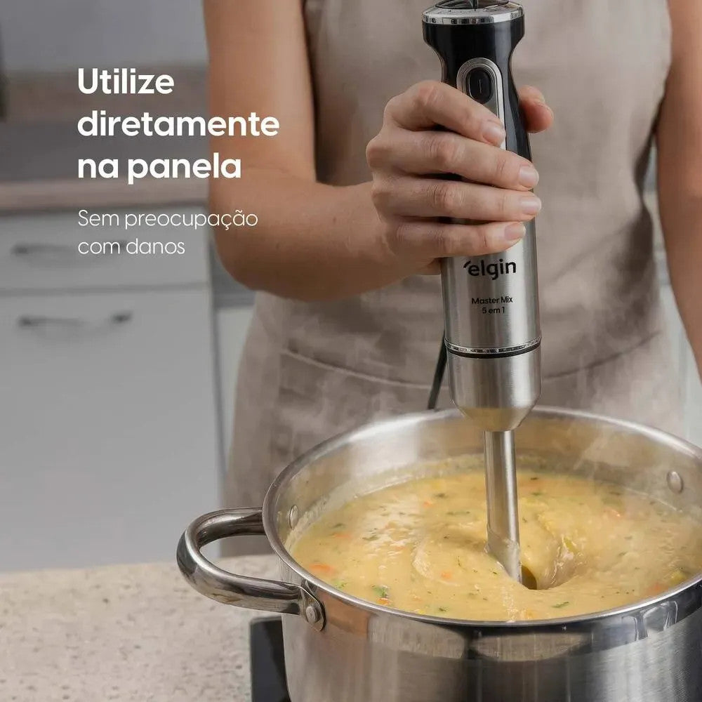 Mixer Master Mix 5 Em 1 Elgin 1.000w 110v 5 Funções Prateado