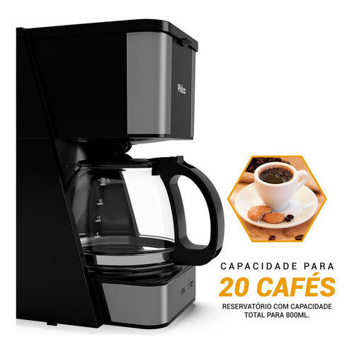 Cafeteira Philco Pcf20a 720ml 20 Cafezinhos 650w Cor Preto