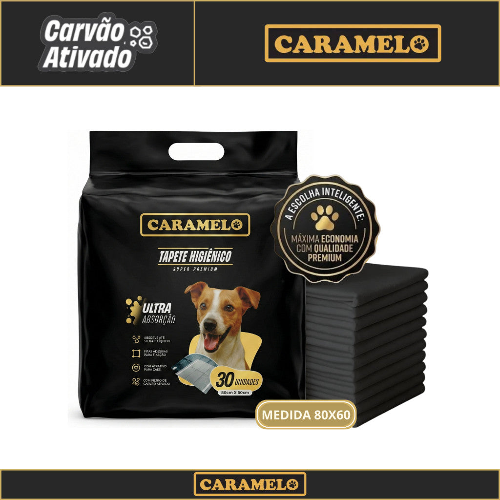 Tapete Higiênico Super Premium Com Carvão Ativado - Black - Anti Odor - Caramelo