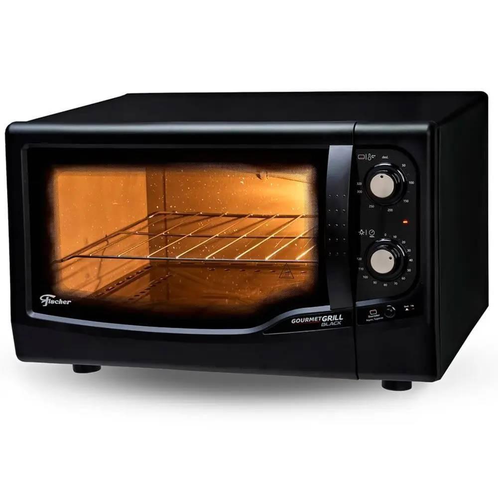 Forno Elétrico Fischer Gourmet Grill 44L Preto Bancada com Dourador e Timer
