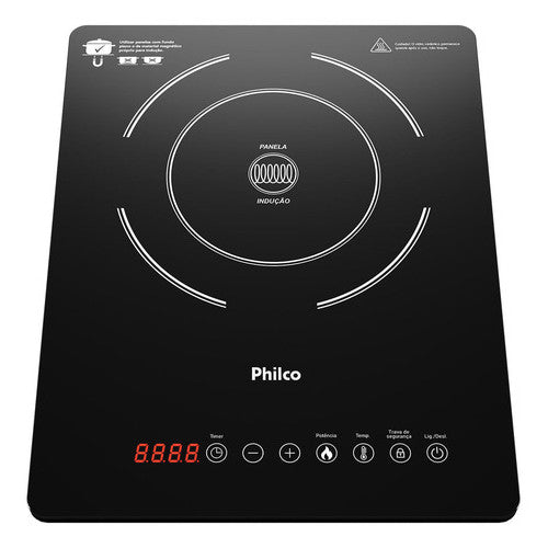 Cooktop de Indução Philco Portátil 1 Queimador PCT12P Preto
